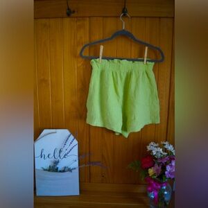 Ellery Linen Paper Bag Lush Shorts